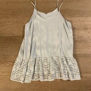 Light blue designer tank top